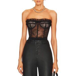 NWOT NBD Maren Corset Top in Black